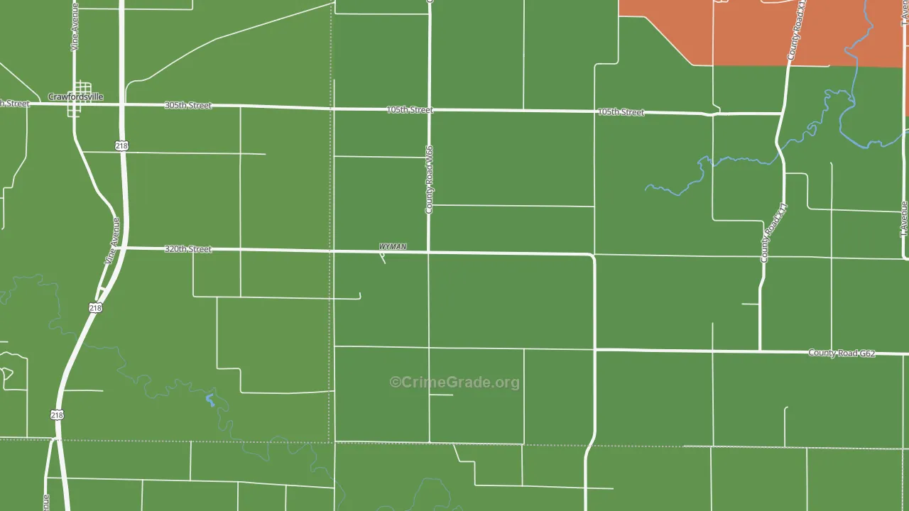 Wyman, IA Map of Assault Rates
