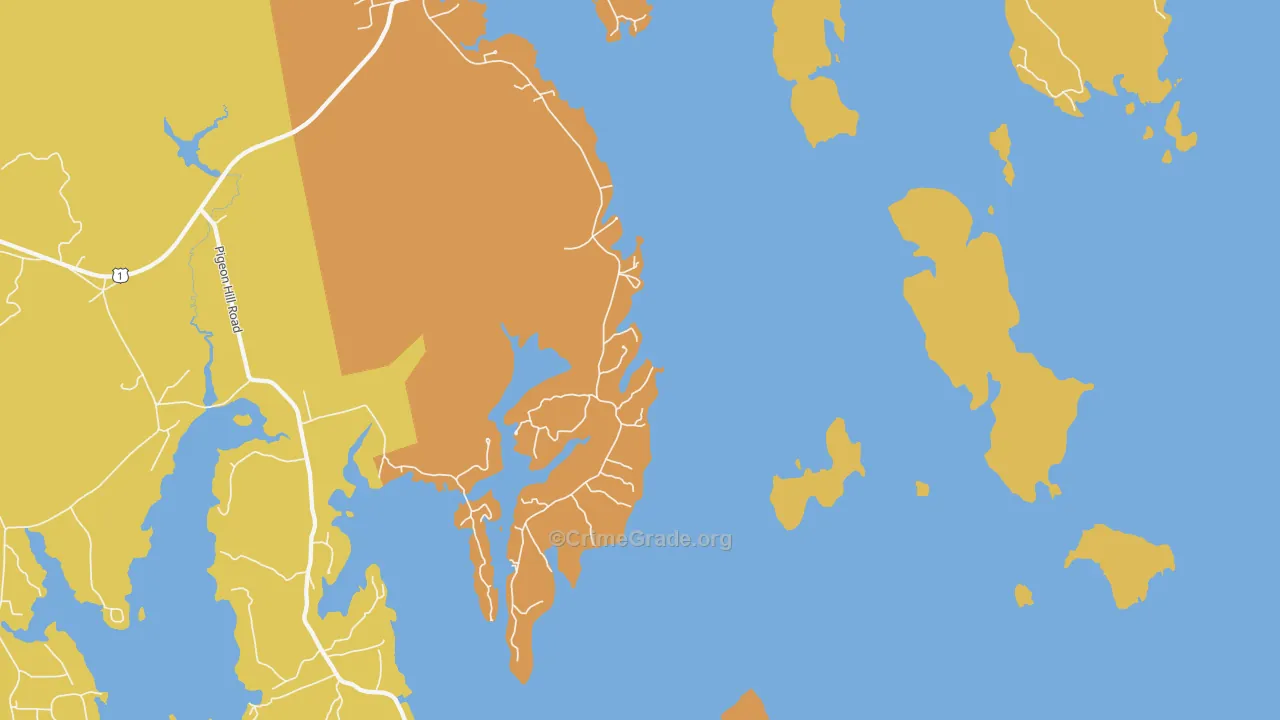 Wyman, ME Map of Assault Rates
