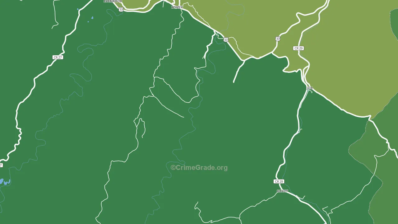 Wymer, WV Map of Assault Rates