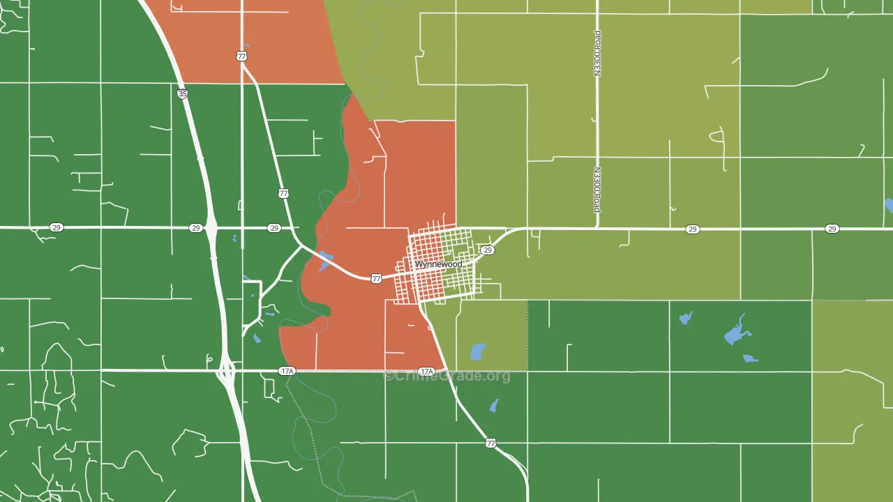 Wynnewood, OK Map of Assault Rates
