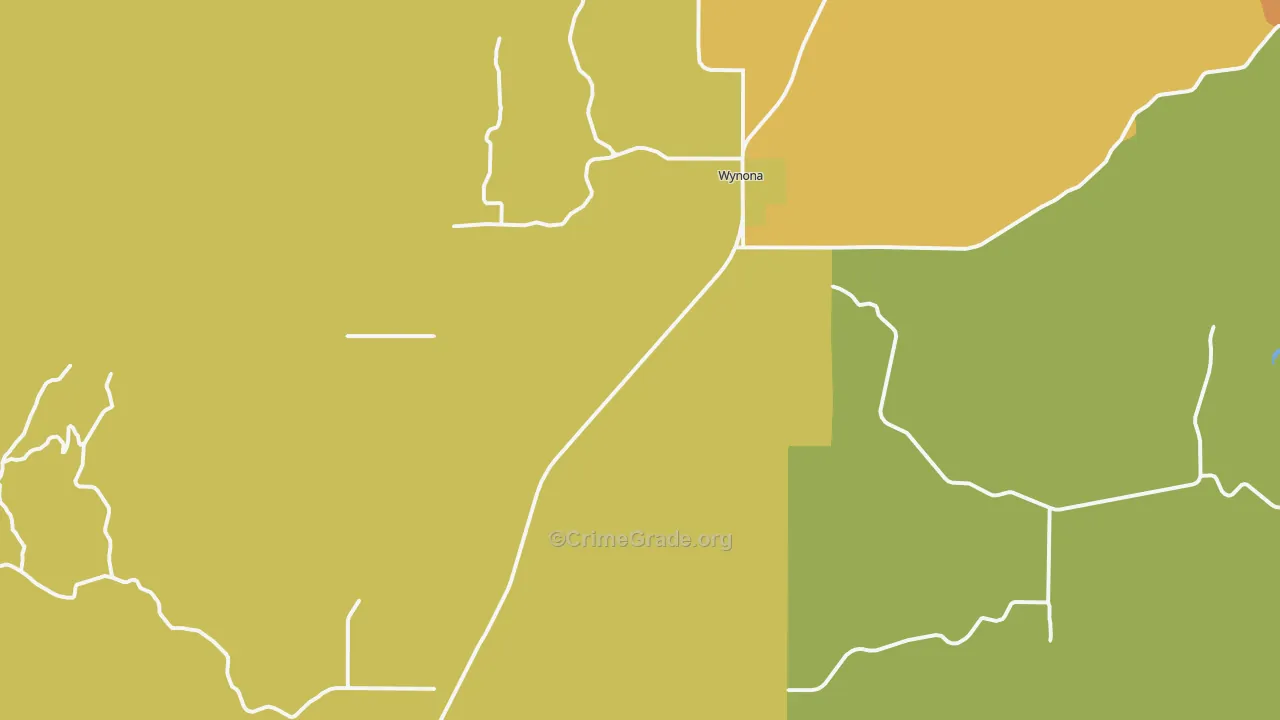 Wynona, OK Map of Assault Rates