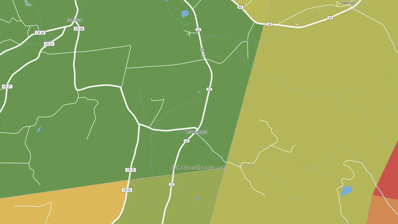 Wyomanock, NY Map of Assault Rates