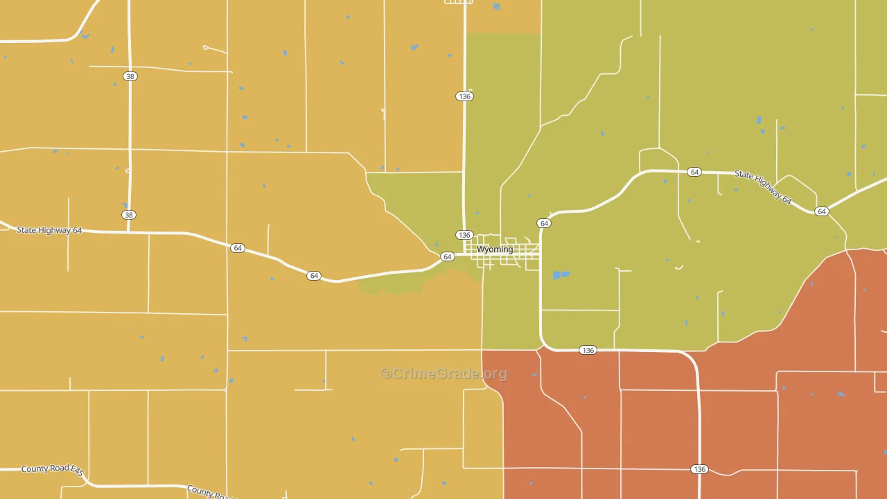 Wyoming, IA Map of Assault Rates