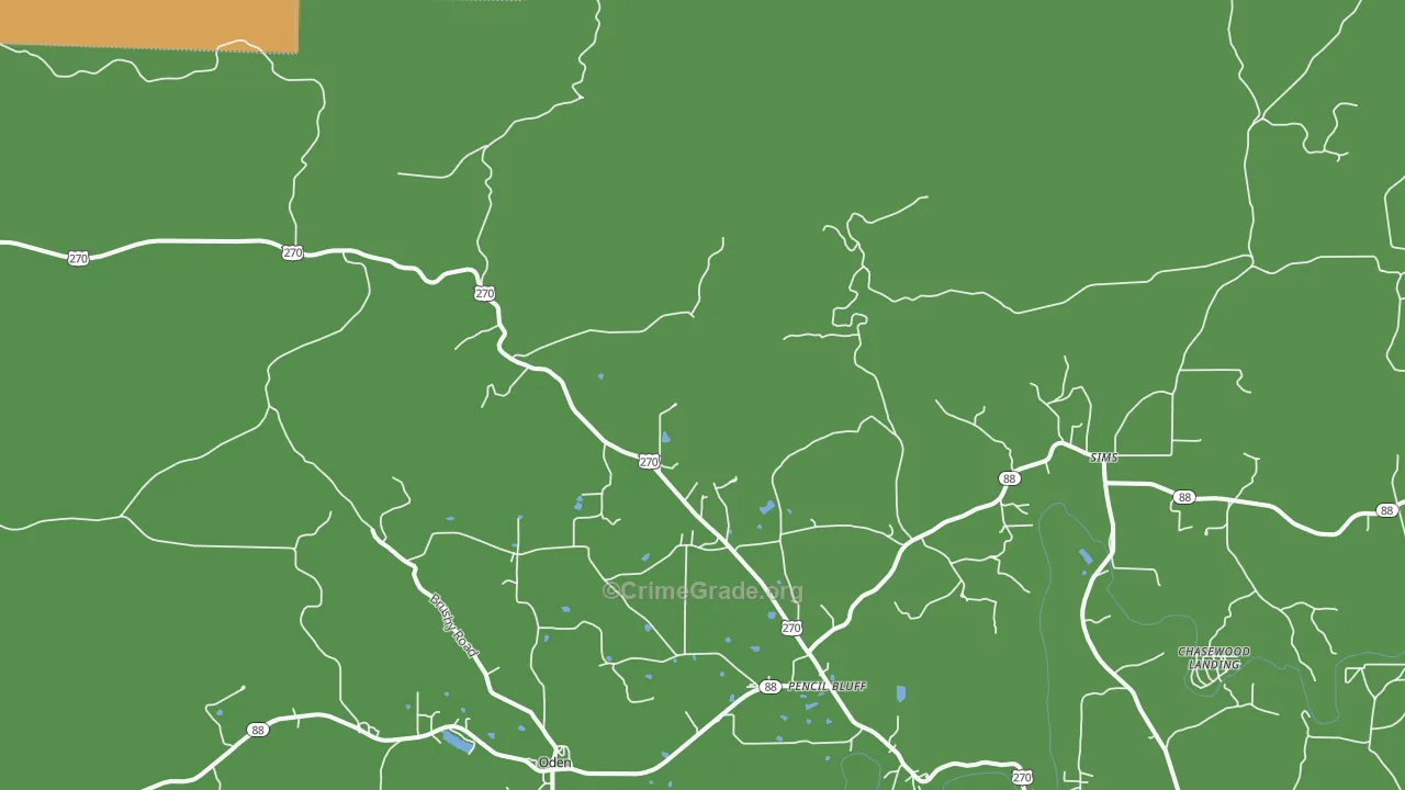 Y City, AR Map of Assault Rates