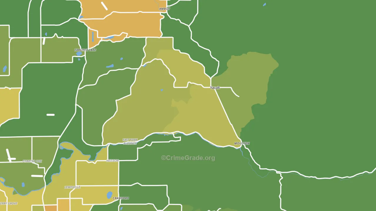 Yacolt, WA Map of Assault Rates