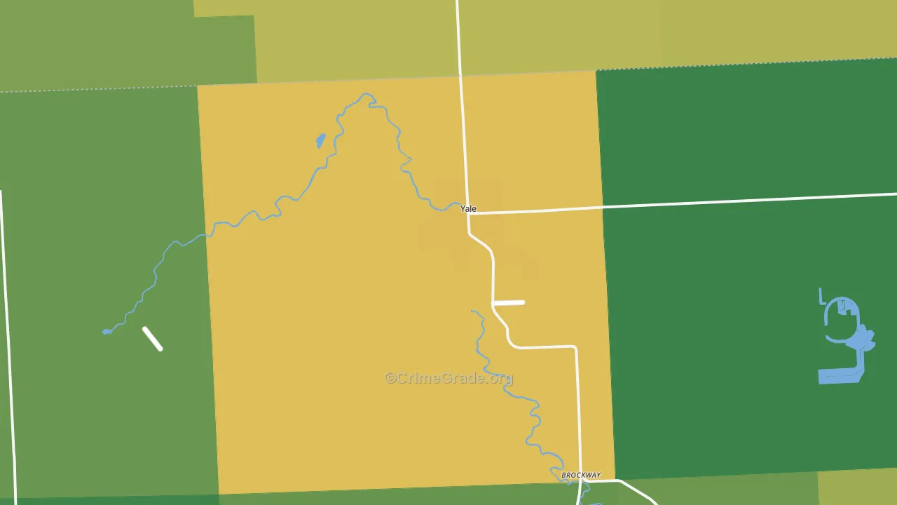 Yale, MI Map of Assault Rates