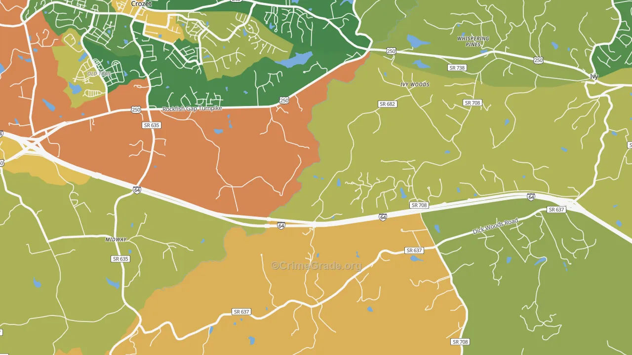 Yancey Mills, VA Map of Assault Rates