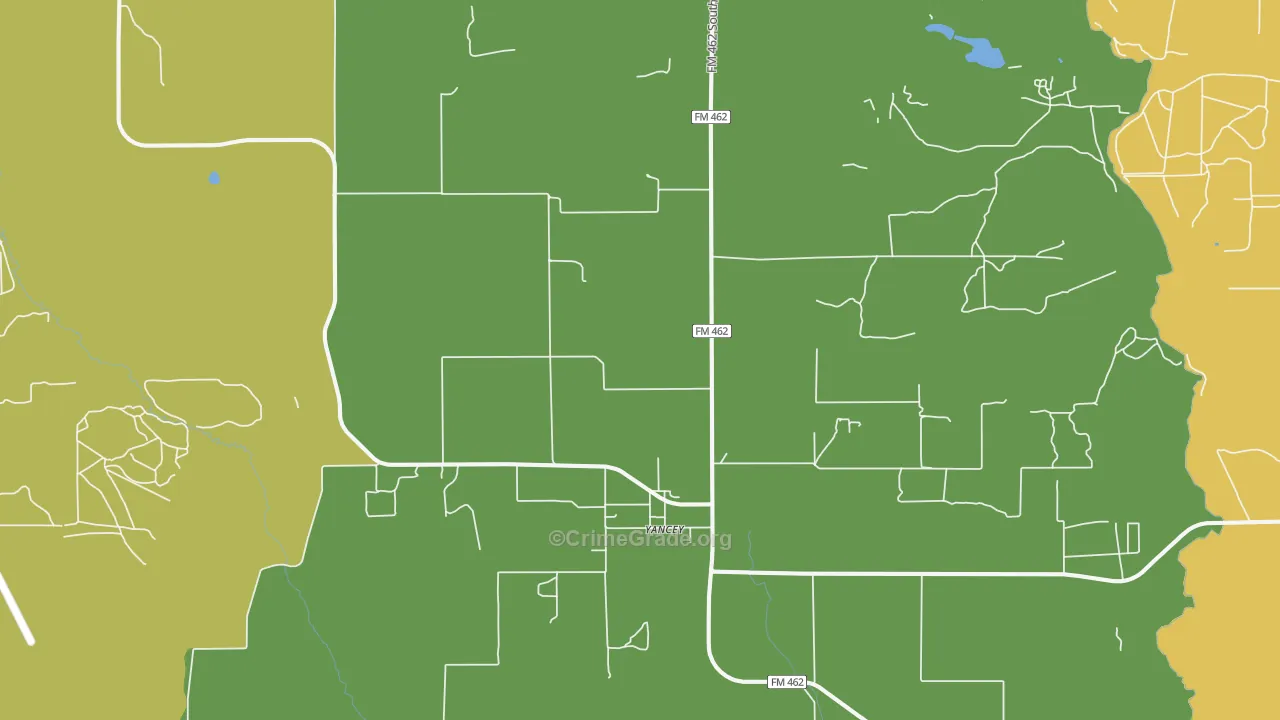 Yancey, TX Map of Assault Rates