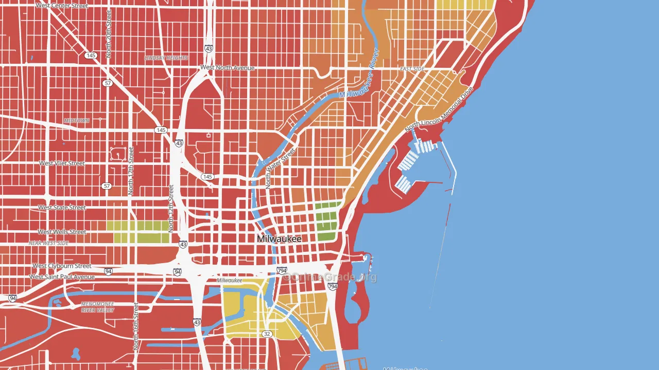 Yankee Hill, Milwaukee, WI Map of Assault Rates