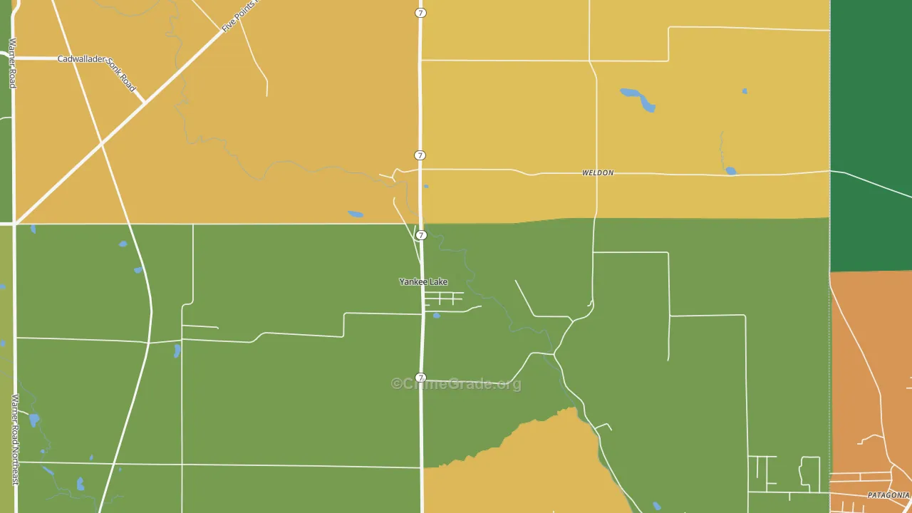 Yankee Lake, OH Map of Assault Rates