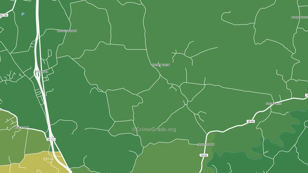 Yankeetown, TN Map of Assault Rates