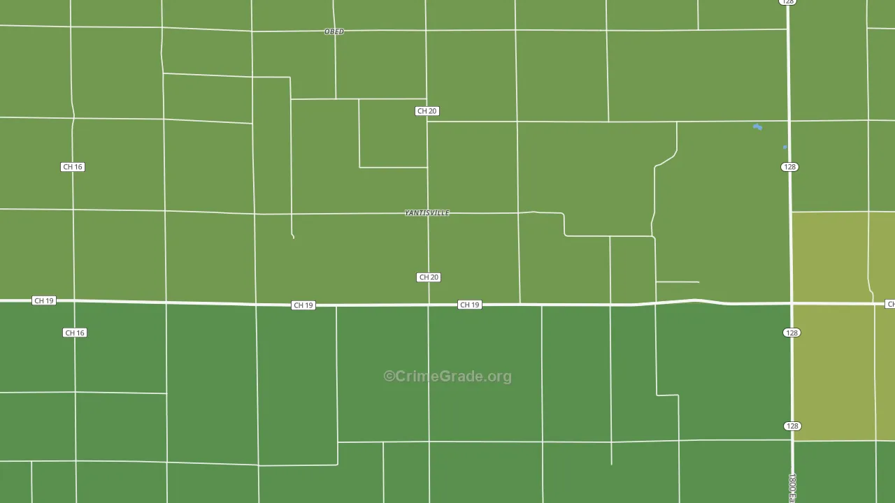 Yantisville, IL Map of Assault Rates