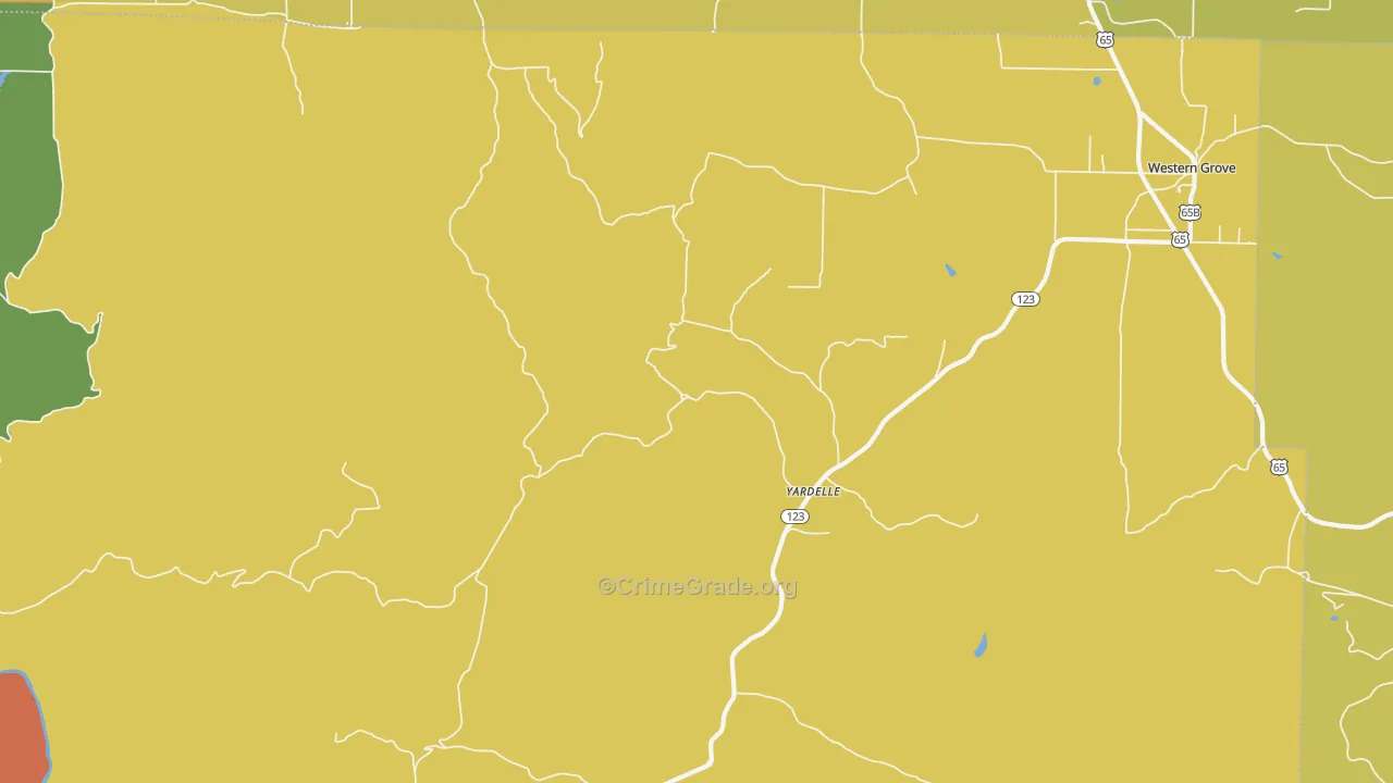 Yardelle, AR Map of Assault Rates
