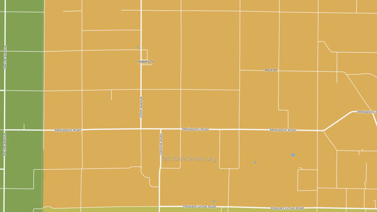 Yarmouth, IA Map of Assault Rates