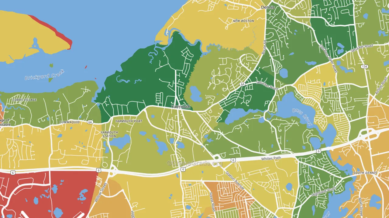Yarmouth Port, MA Map of Assault Rates