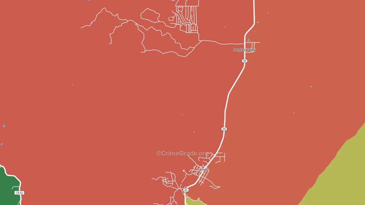 Yarnell, AZ Map of Assault Rates