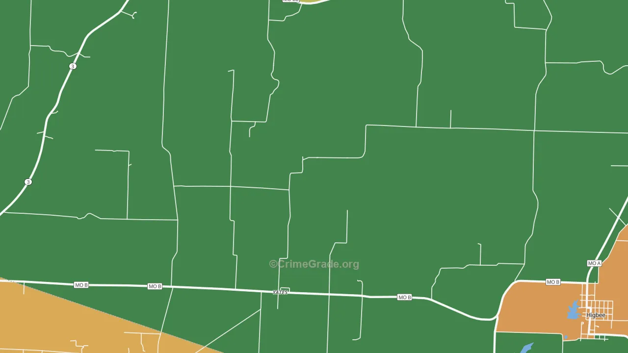 Yates, MO Map of Assault Rates