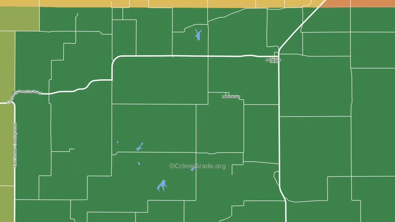 Yatesville, IL Map of Assault Rates