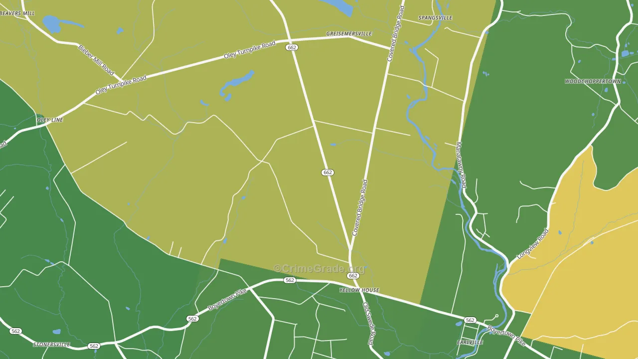 Yellow House, PA Map of Assault Rates