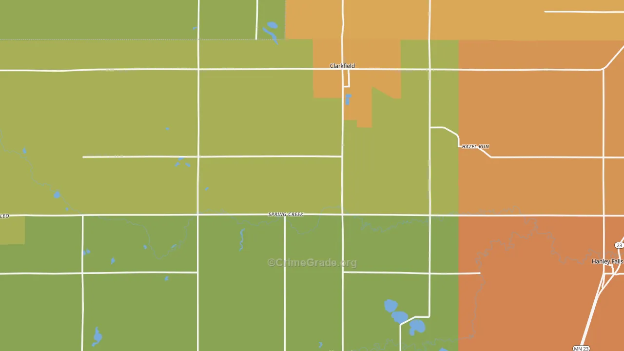 Yellow Medicine County, MN Map of Assault Rates