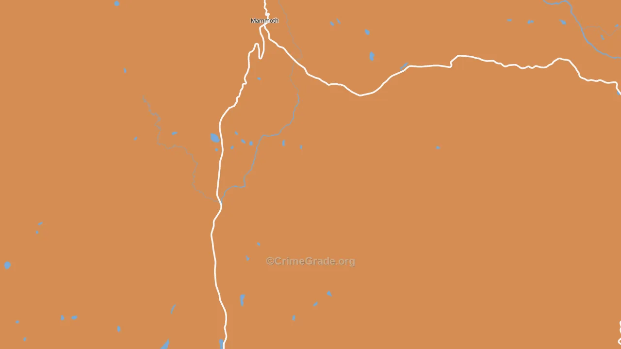 Yellowstone National Park, WY Map of Assault Rates