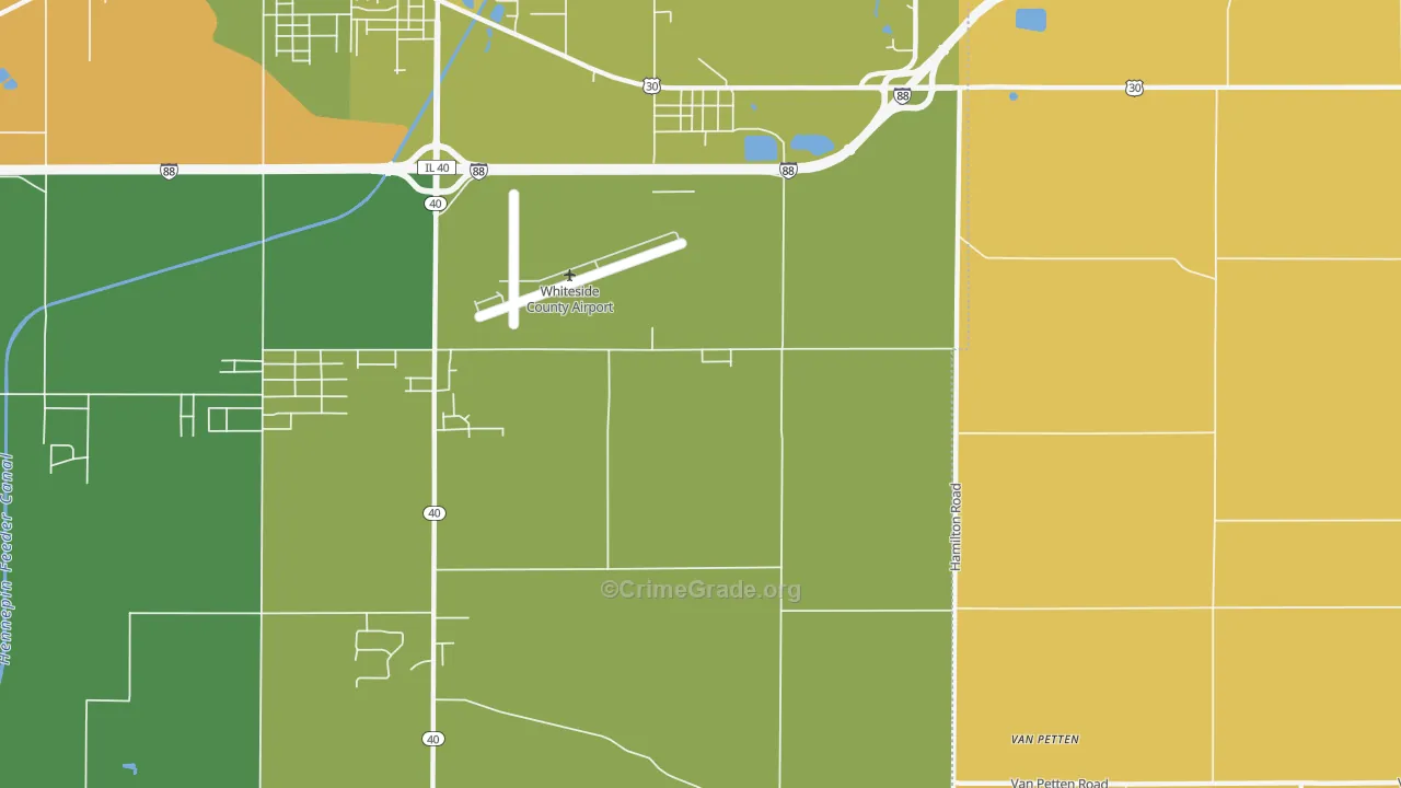 Yeoward Addition, IL Map of Assault Rates