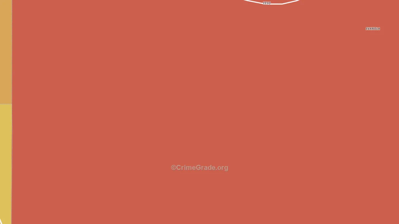 Yeso, NM Map of Assault Rates