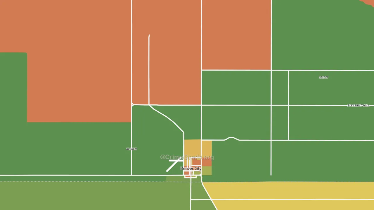 Yoakum County, TX Map of Assault Rates