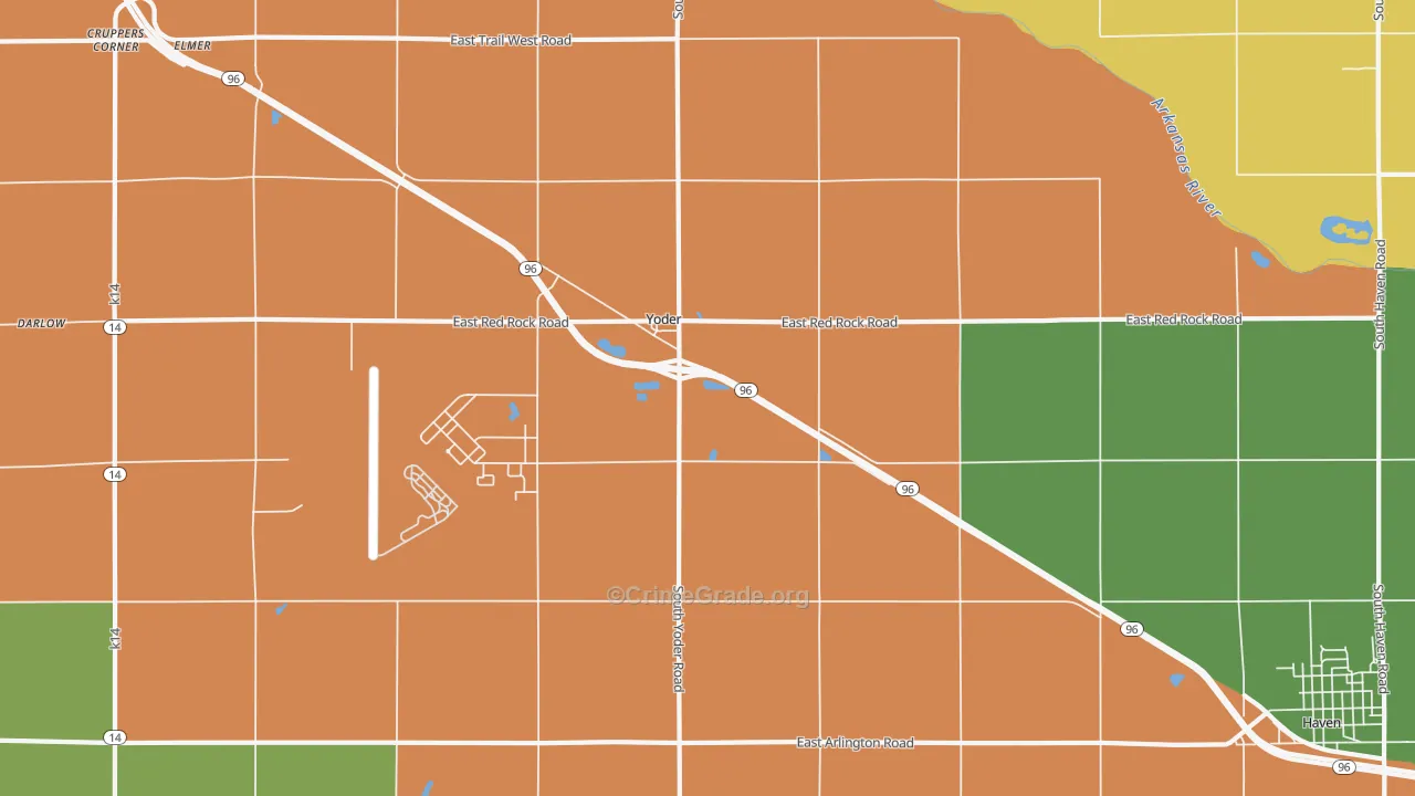 Yoder, KS Map of Assault Rates