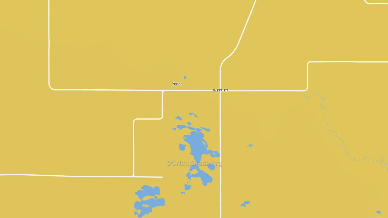 Yoder, WY Map of Assault Rates