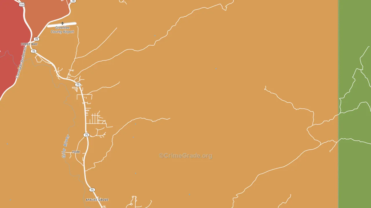 York, AZ Map of Assault Rates