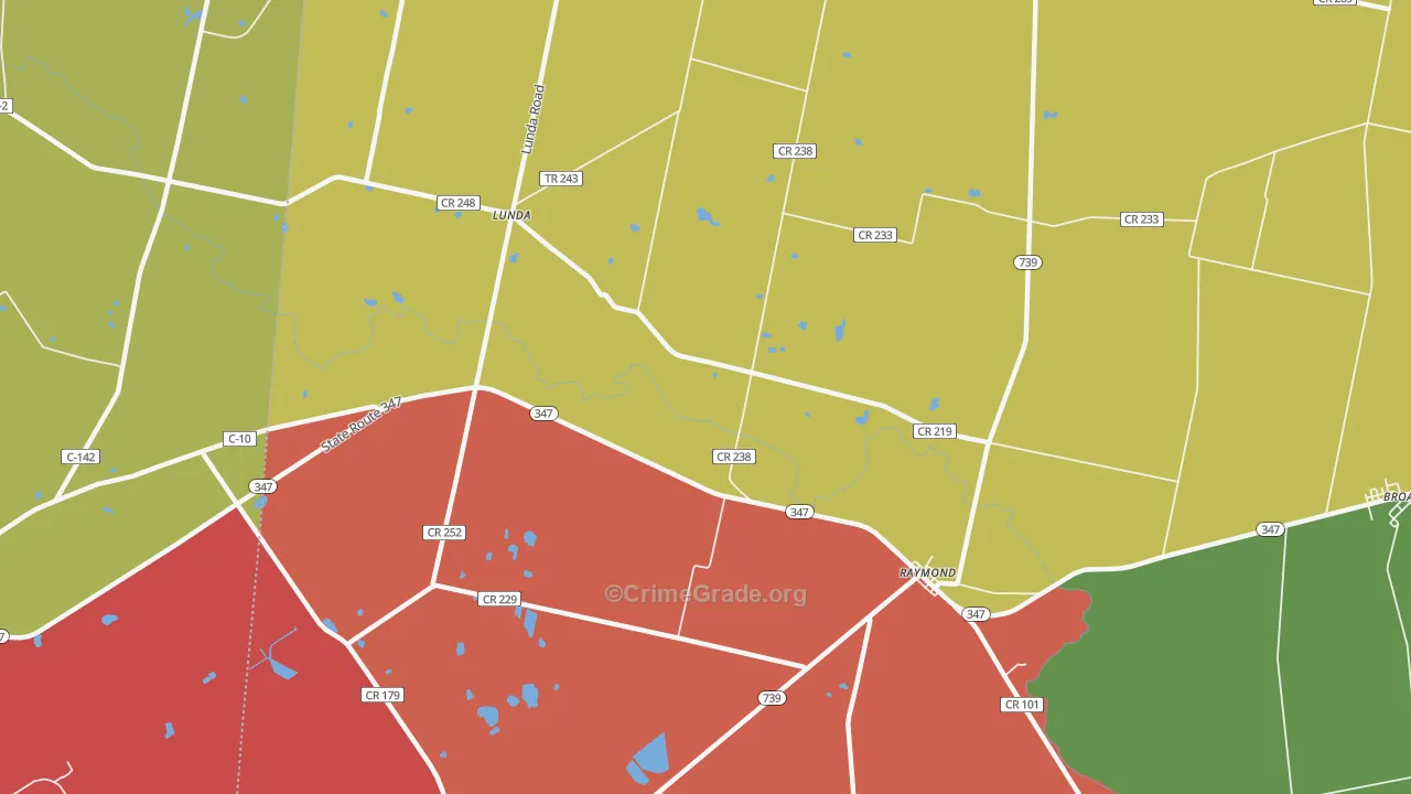 York Center, OH Map of Assault Rates