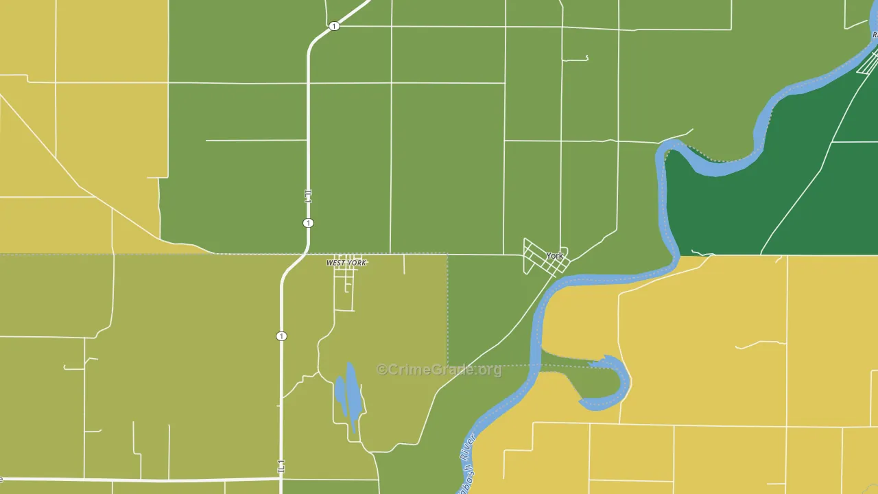York, IL Map of Assault Rates