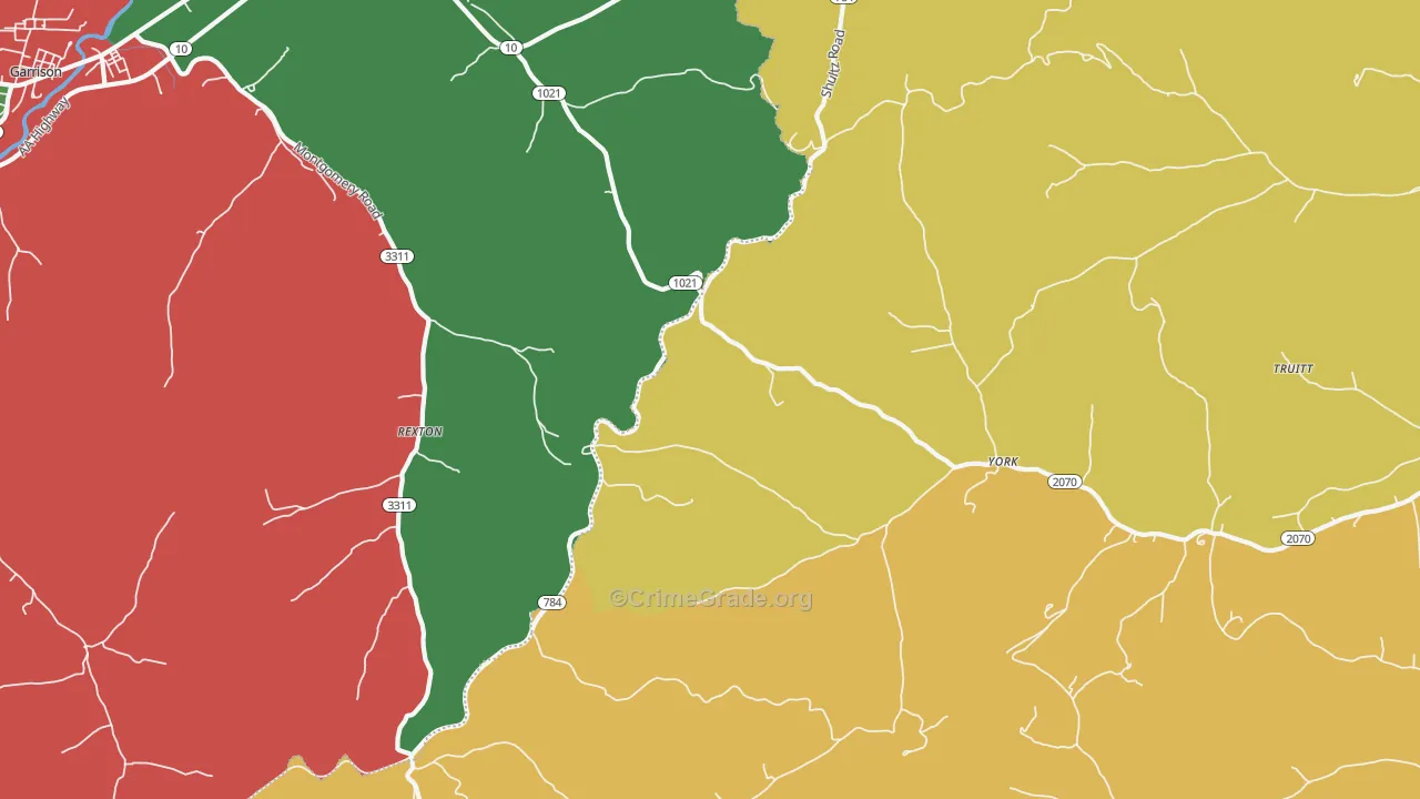York, KY Map of Assault Rates