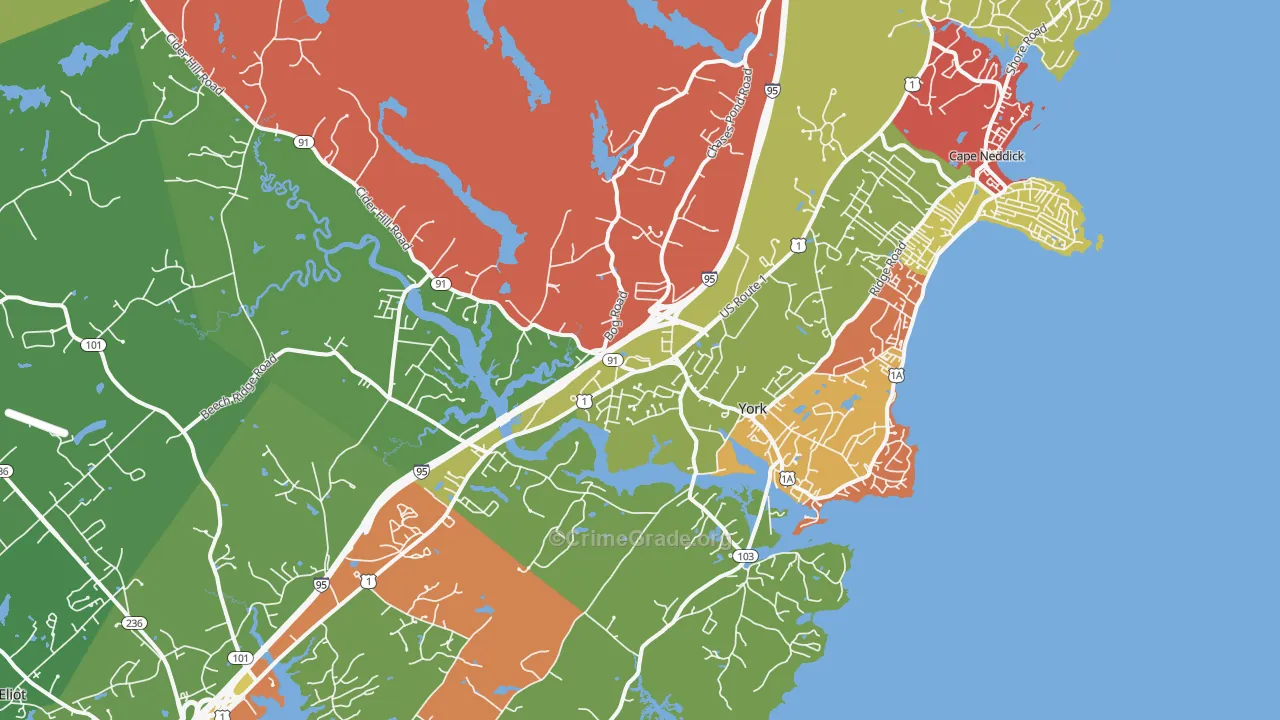 York, ME Map of Assault Rates