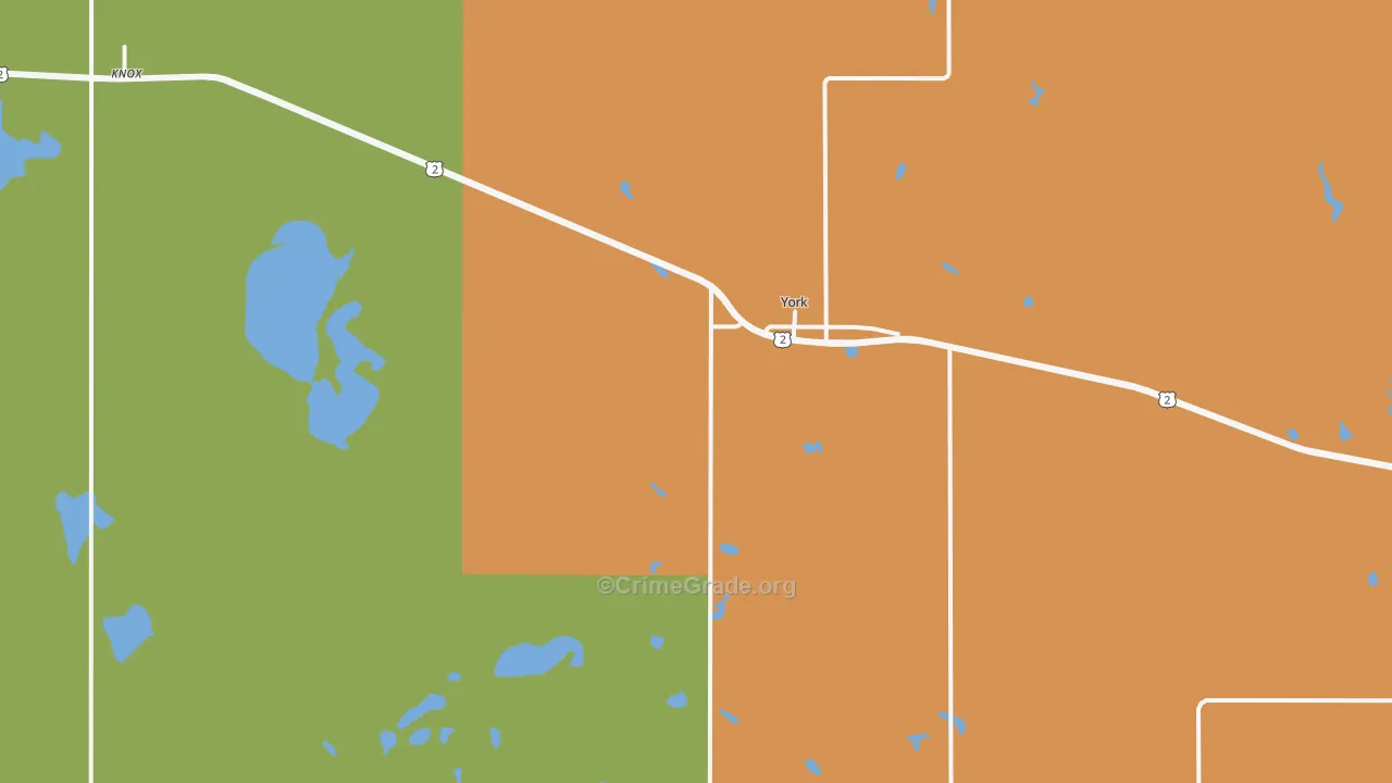 York, ND Map of Assault Rates