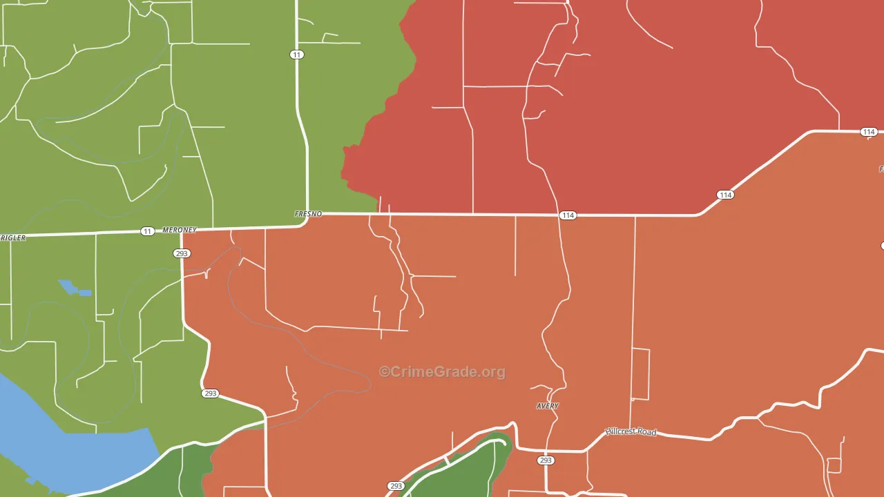 Yorktown, AR Map of Assault Rates