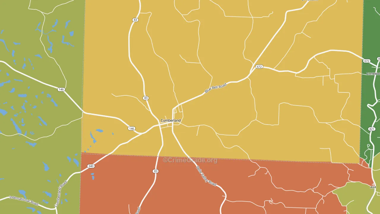 Young Hickory, OH Map of Assault Rates