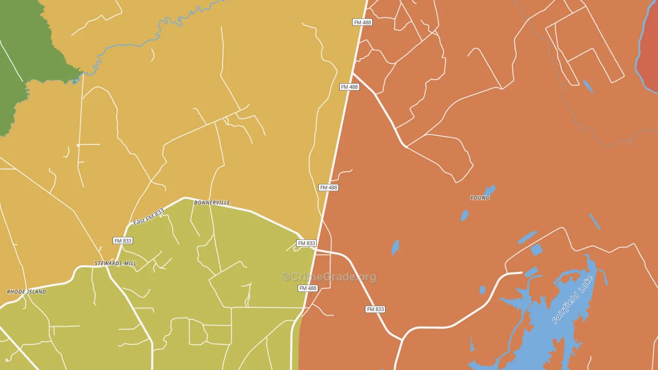 Young, TX Map of Assault Rates