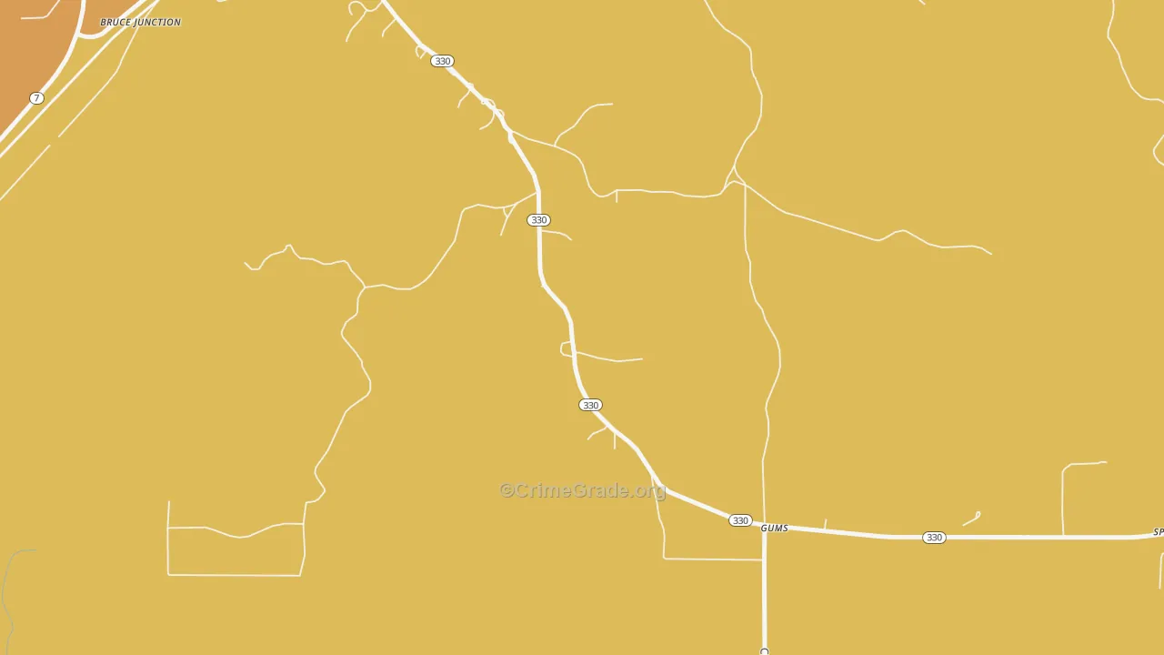 Youngs, MS Map of Assault Rates