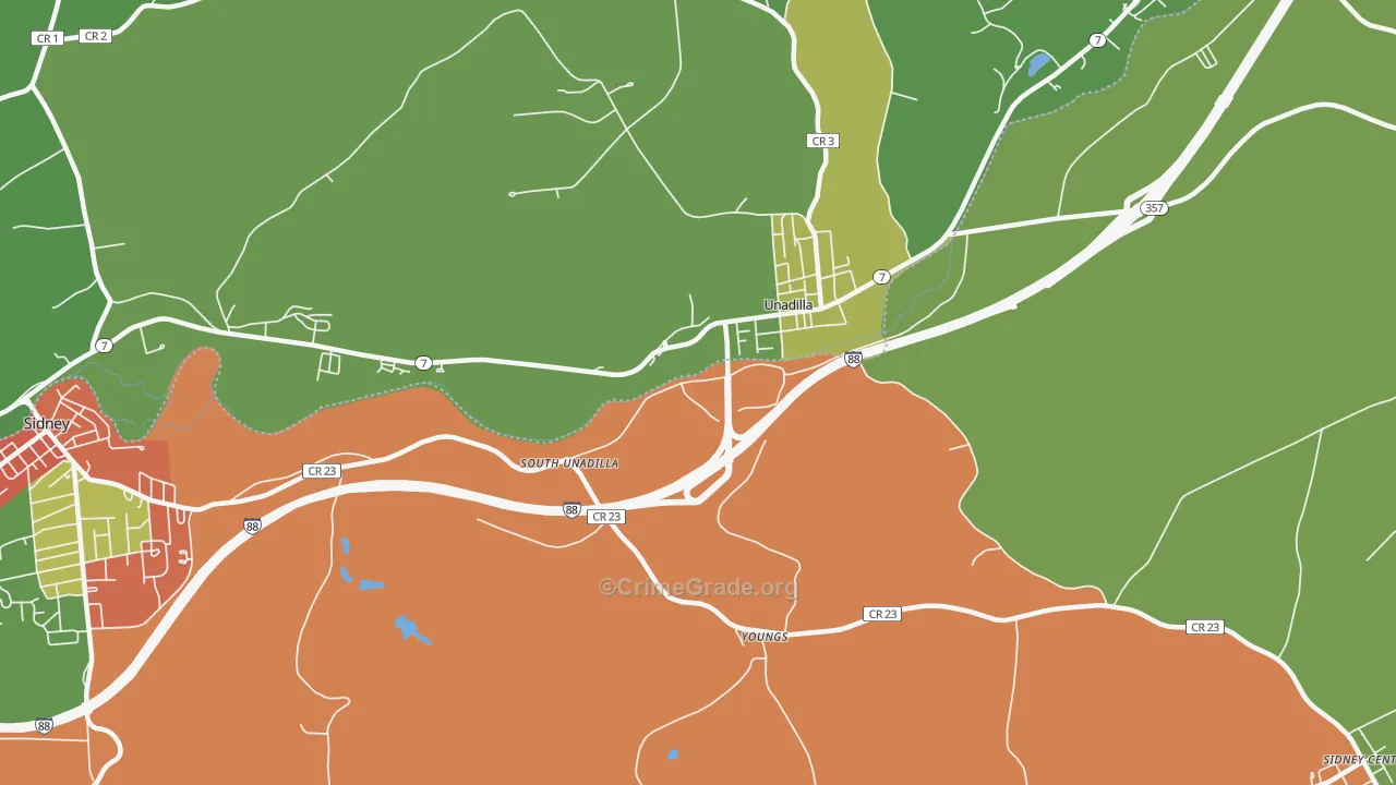 Youngs, NY Map of Assault Rates