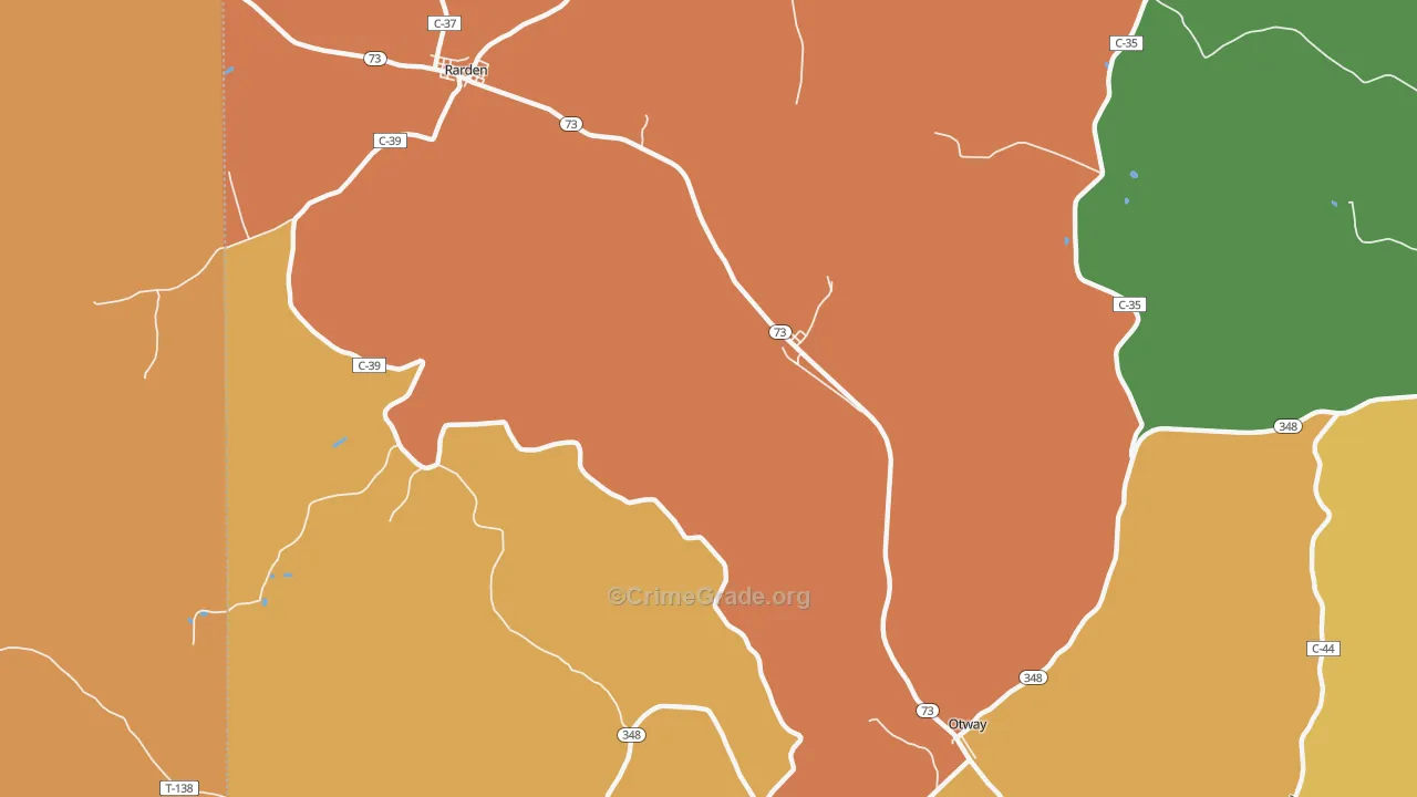 Youngs, OH Map of Assault Rates