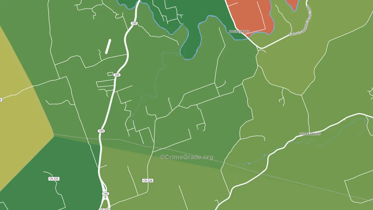 Youngsport, TX Map of Assault Rates