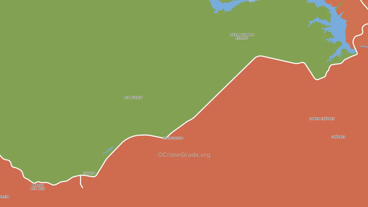 Youngsville, NM Map of Assault Rates