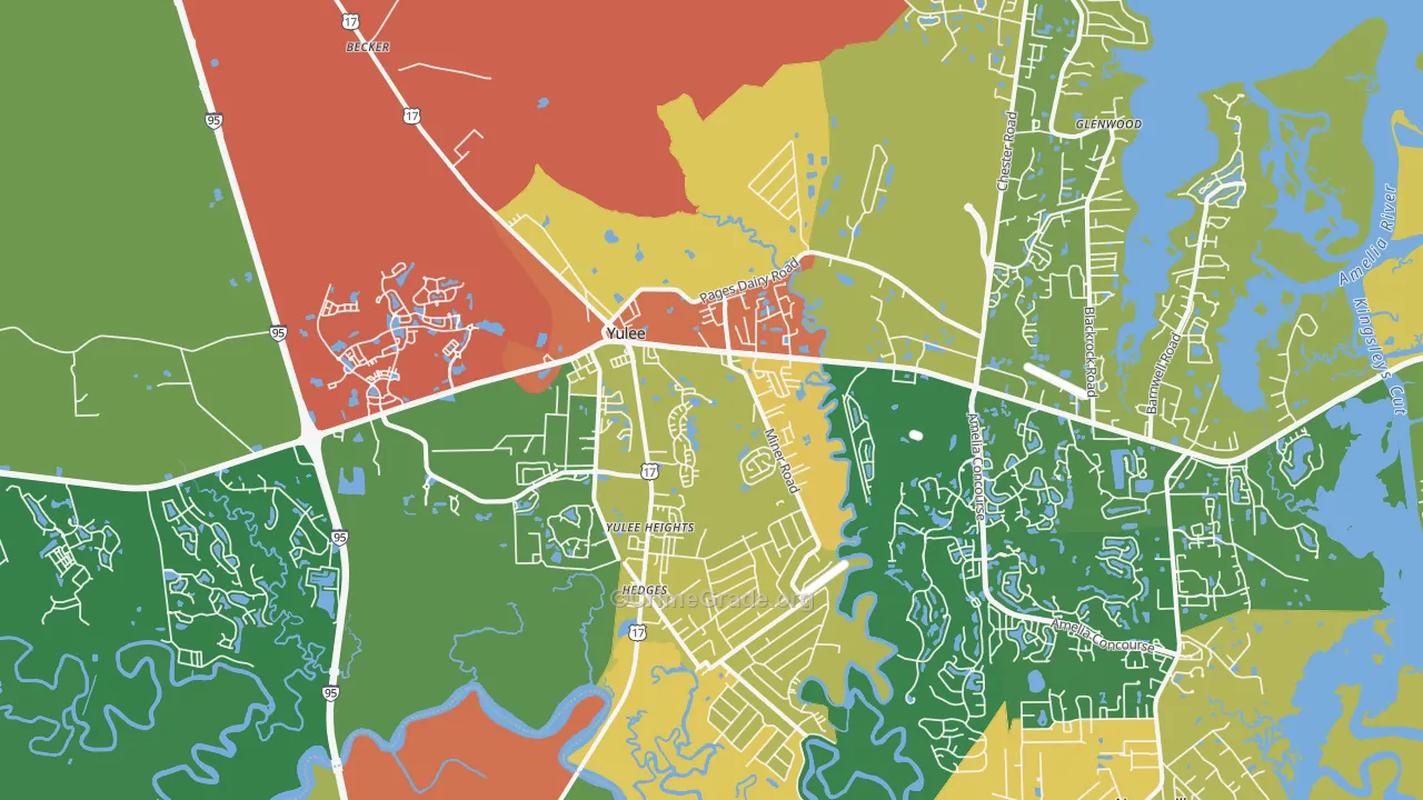 Yulee, FL Map of Assault Rates