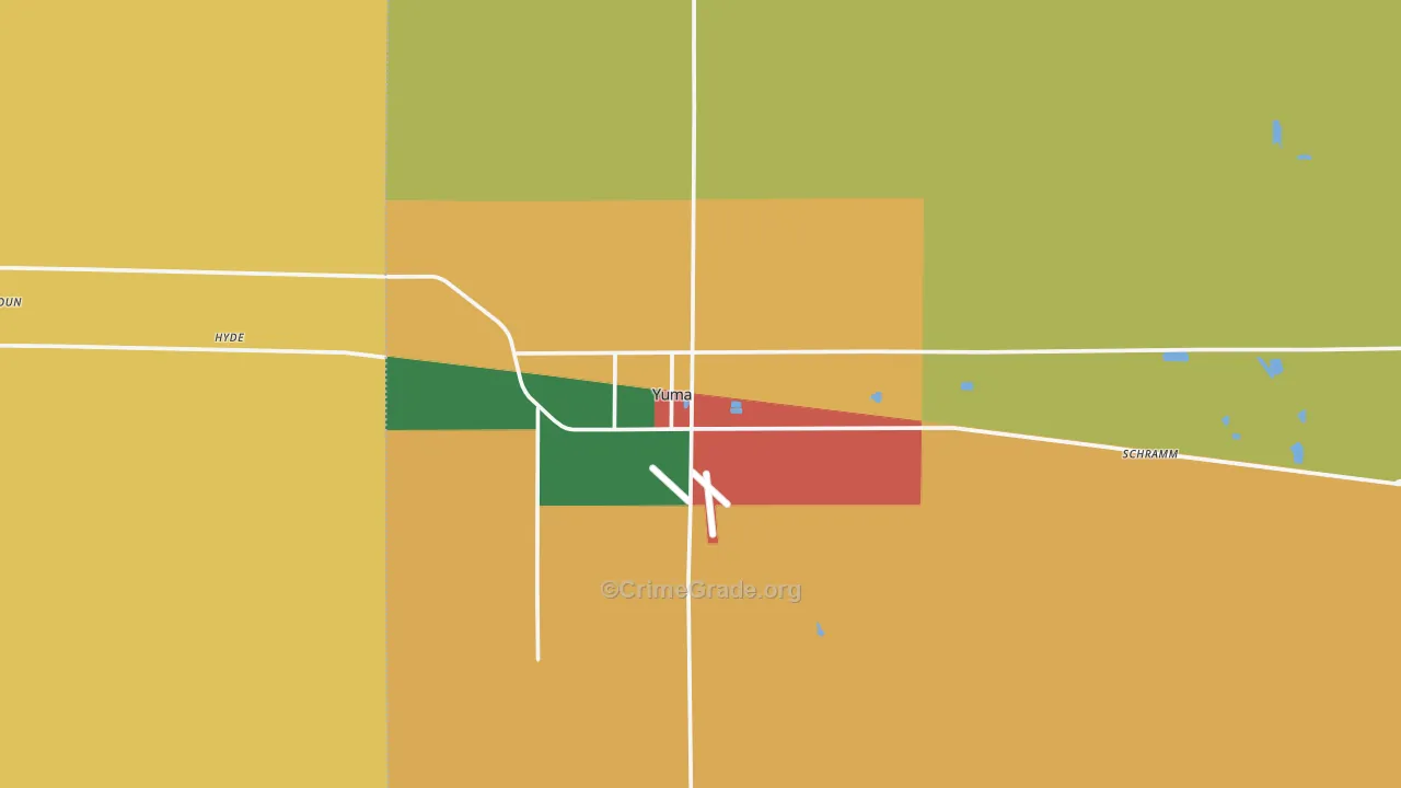 Yuma, CO Map of Assault Rates