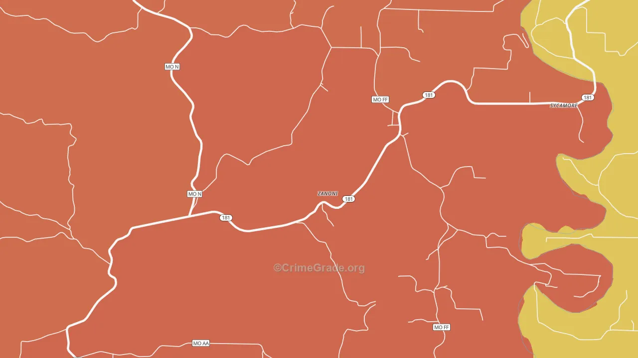 Zanoni, MO Map of Assault Rates
