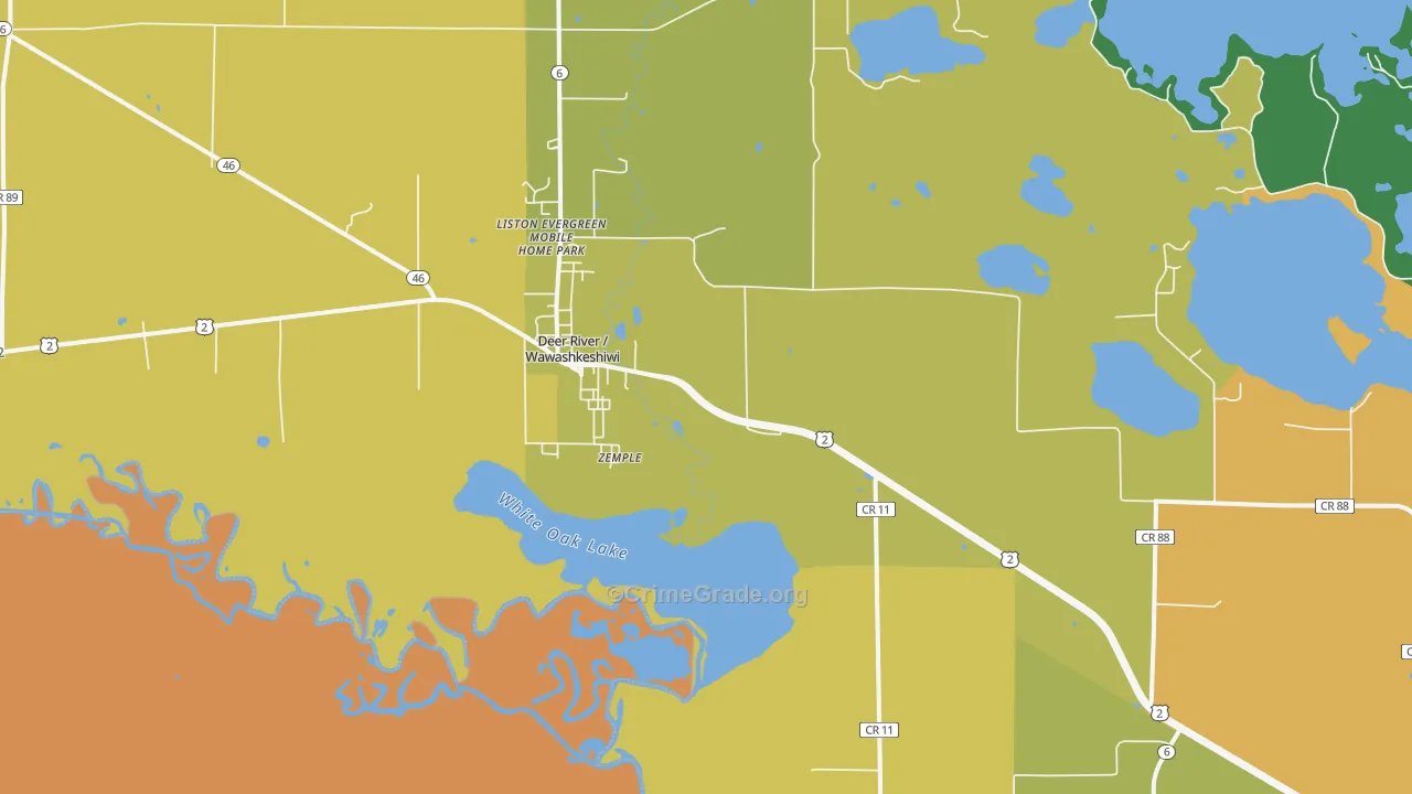 Zemple, MN Map of Assault Rates