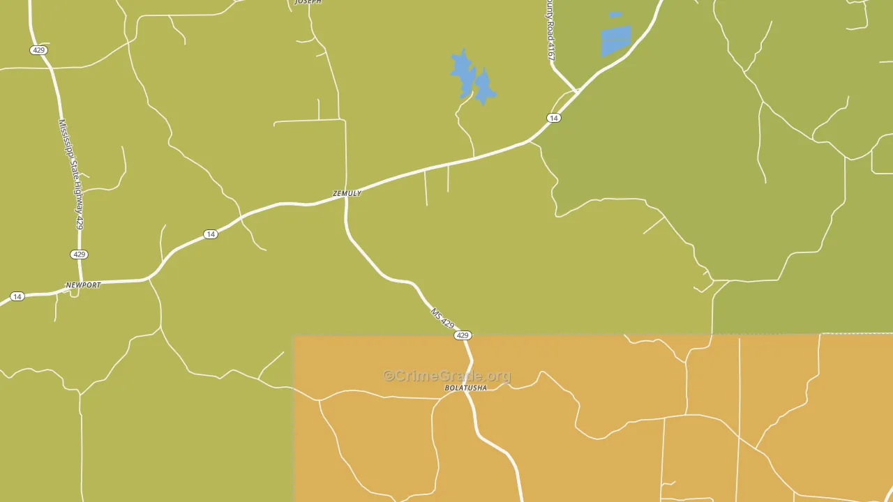 Zemuly, MS Map of Assault Rates
