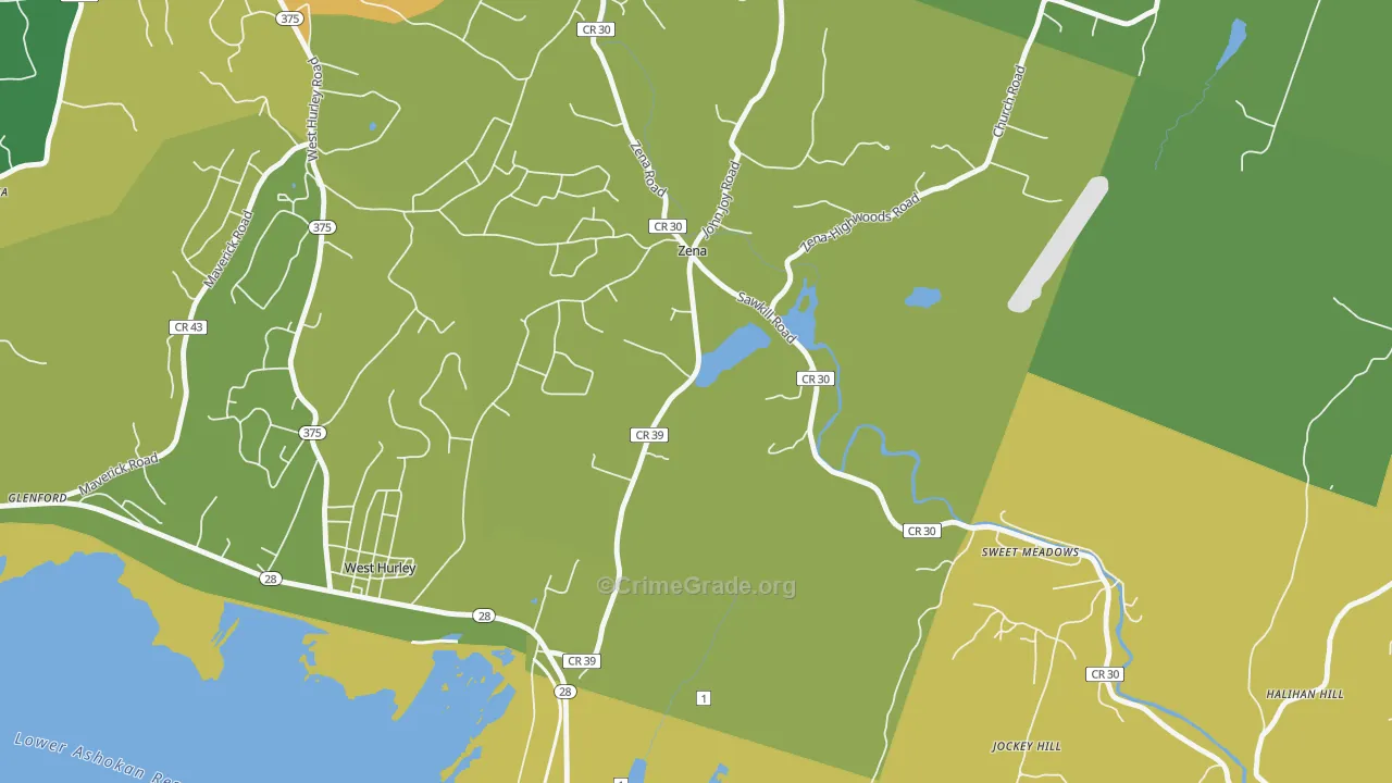 Zena, NY Map of Assault Rates